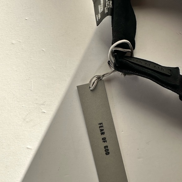 Fear of God Visor Hat Black Lamb Skin Leather - Picture 9 of 10